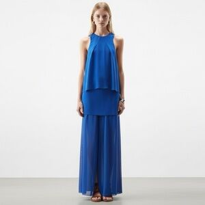 Acne Studios cobalt blue Barika sleeveless maxi dress - size 8 (40)